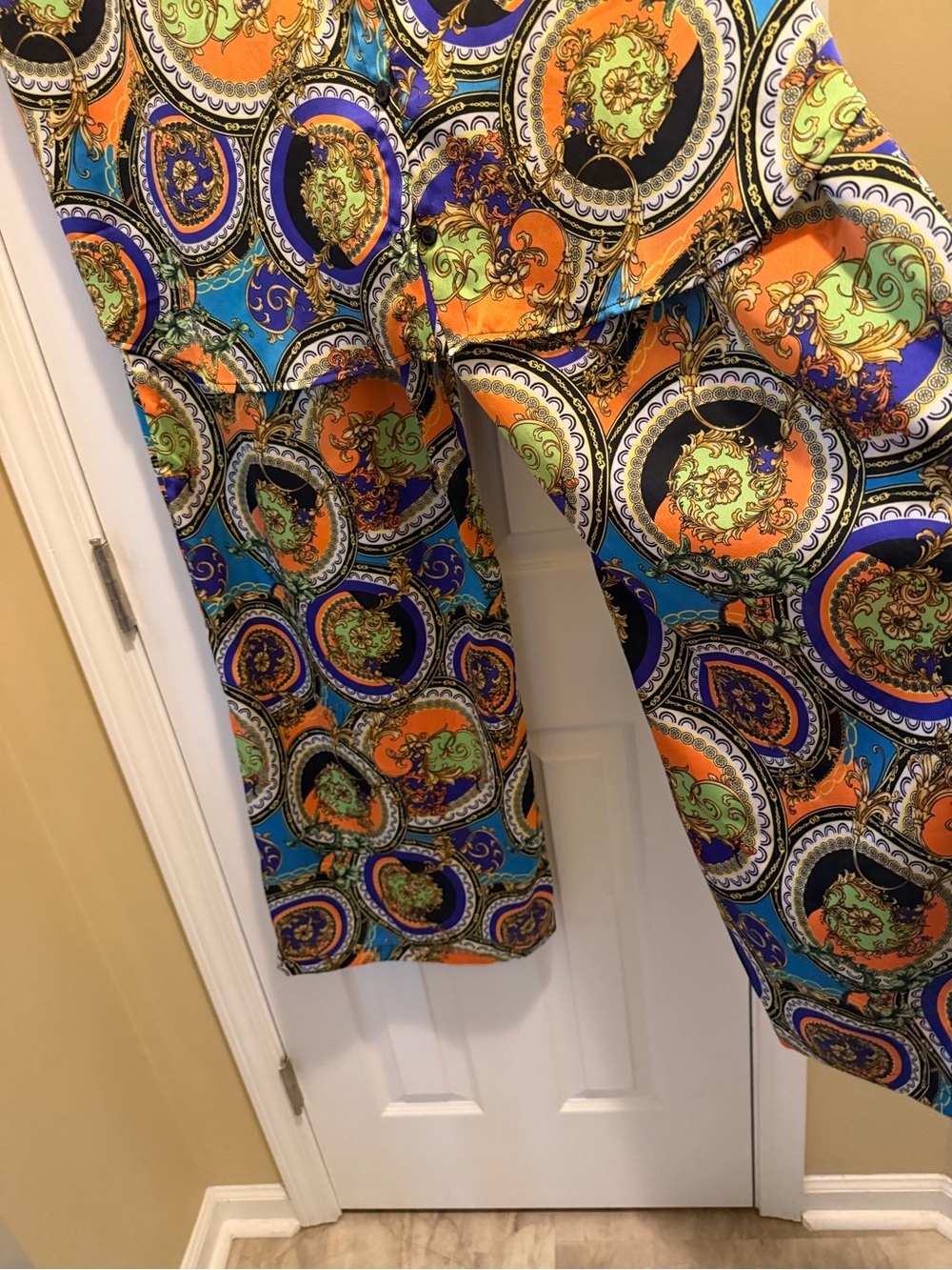 Pants set Colorful Paisley Two-Piece Set - Vibrant Blue & Orange